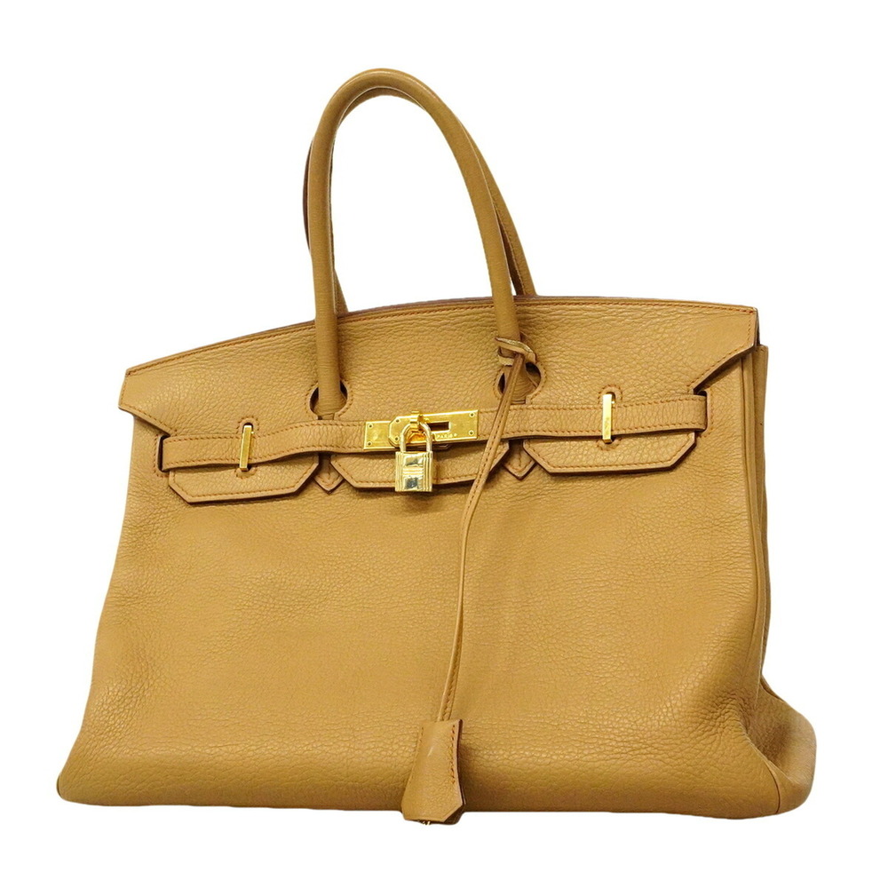 Hermes Birkin 35 Togo Leather Handbag, Camel, □G Stamp, Ladies